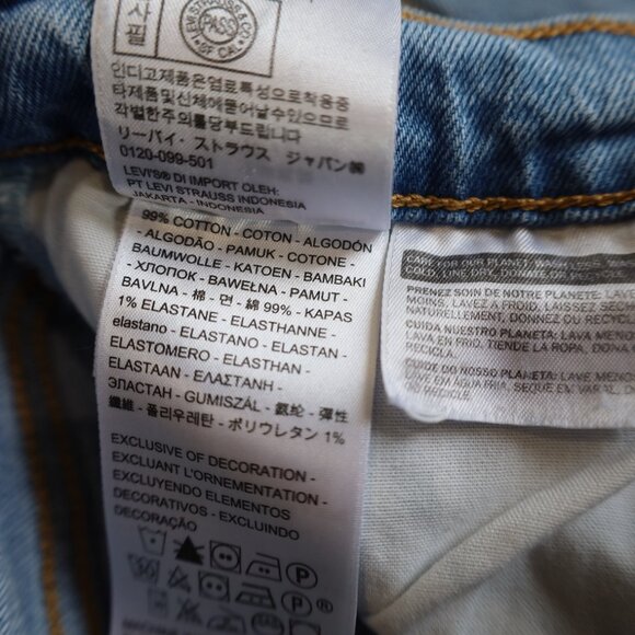 LEVIS WEDGIE STRAIGHT Size 25 Jeans Light Wash - Picture 9 of 12